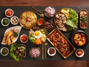 korean meal from breakfast to dinner